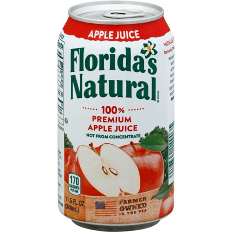 Florida Natual Apple Juice 11.5oz 24ct