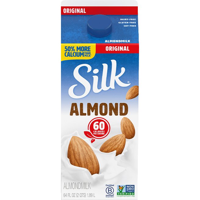 Silk Almond Milk Original 64oz 2ct