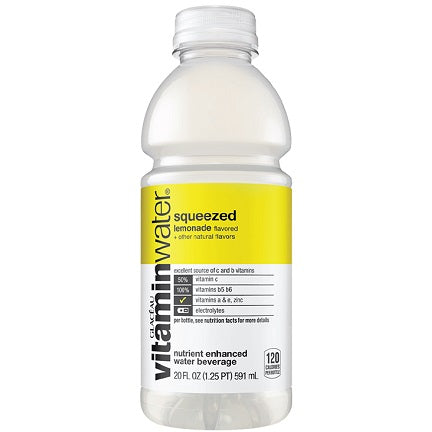 Vitamin Water Squeezed Lemon Zero 20oz 24ct