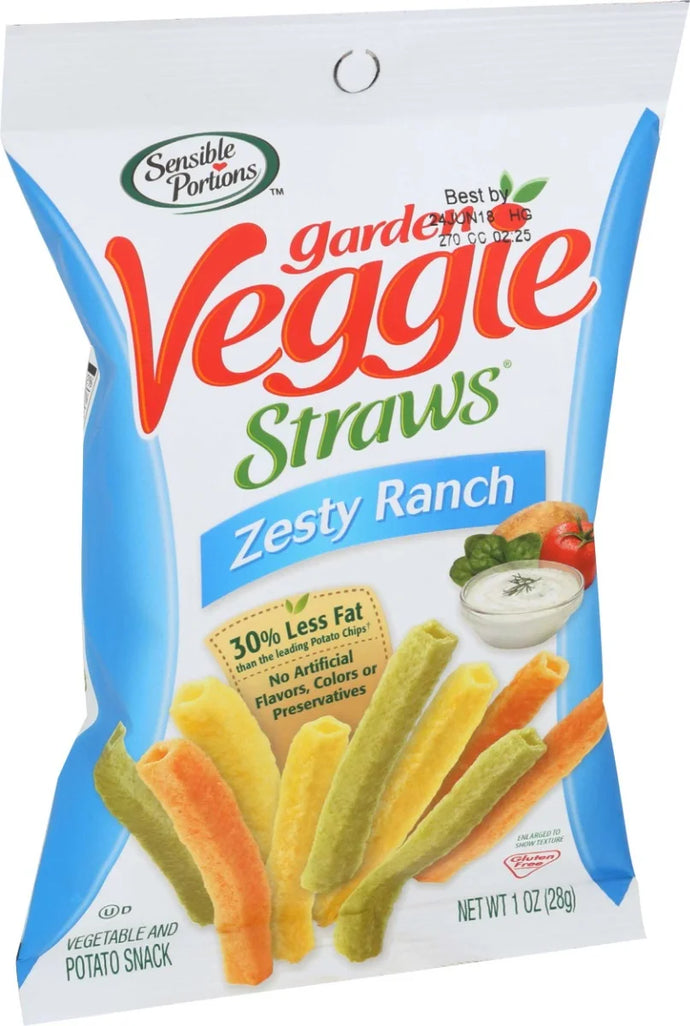 Sensible Portions - Zesty Ranch Veggie Straws 1oz 24ct