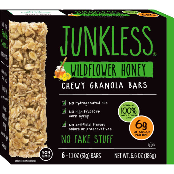 Junkless Wildflower Honey Chewy Granola Bar 48ct