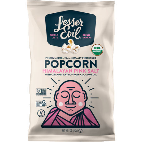 Lesser Evil Popcorn Himalayan Pink Salt .46oz 24ct