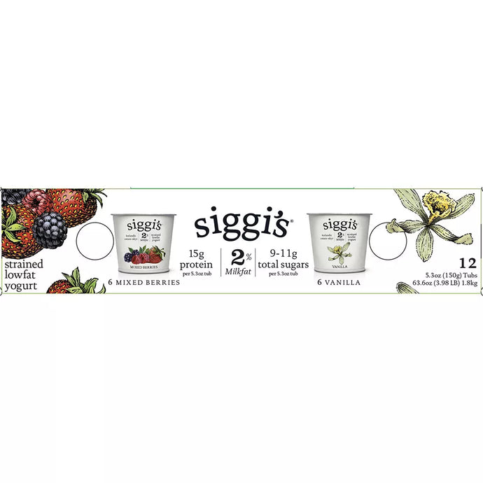 Siggis Yogurts-Assorted Variety Pack 5.3oz 12ct