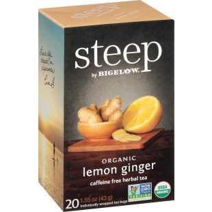 Steep Tea Organic Lemon Ginger 120ct